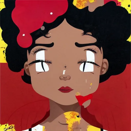 Prompt: Album cover art for Coi Leray x Betty Boop by Sachin Teng :4 attractive, stylish, designer , asymmetrical, Matte Painting , geometric shapes, hard edges, graffiti, street art:2 Masterpiece, impressive detail, vibrant, colorful, by Sachin Teng:4