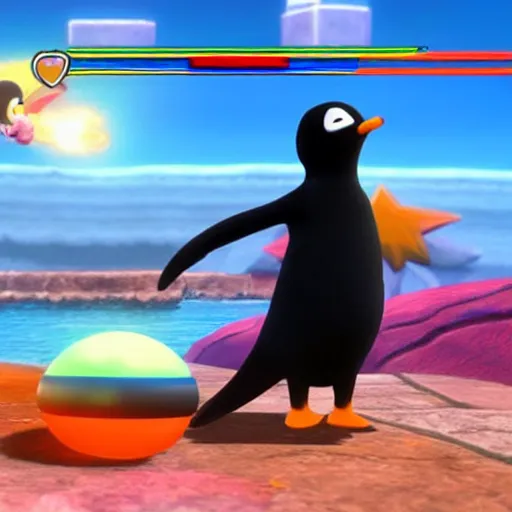 Image similar to Pingu on Super Smash bros ultimate, Nintendo switch