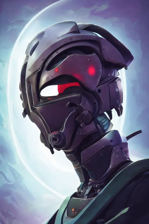 Image similar to epic mask helmet robot ninja portrait stylized as fornite style game design fanart by concept artist gervasio canda, behance hd by jesper ejsing, by rhads, makoto shinkai and lois van baarle, ilya kuvshinov, rossdraws global illumination radiating a glowing aura global illumination ray tracing hdr render in unreal engine 5