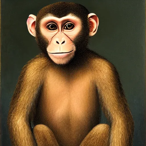 Image similar to a portrait of a monkey covered with sores, pox, hives, bumps, highly detailed