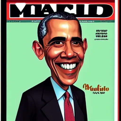 Image similar to mad magazine cover photo portrait caricature barack obama