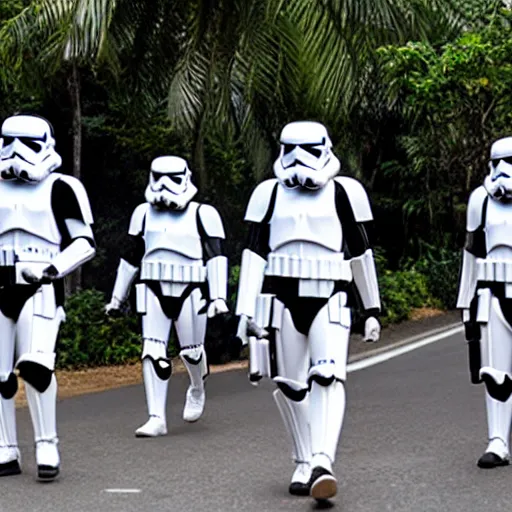 Image similar to storm troopers on holiday in thailand