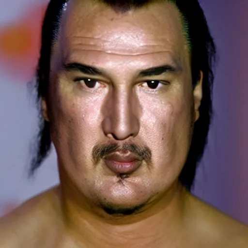 Image similar to fuzzy cute pink wide-bright eyed adorable steven seagal