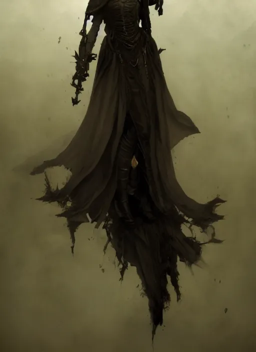 Image similar to hyper realistic photo of baroque dark goth queen ethereal ghost full body, rule of thirds, cinematic, greg rutkowski, brom, james gurney, mignola, craig mullins, artstation, cgsociety