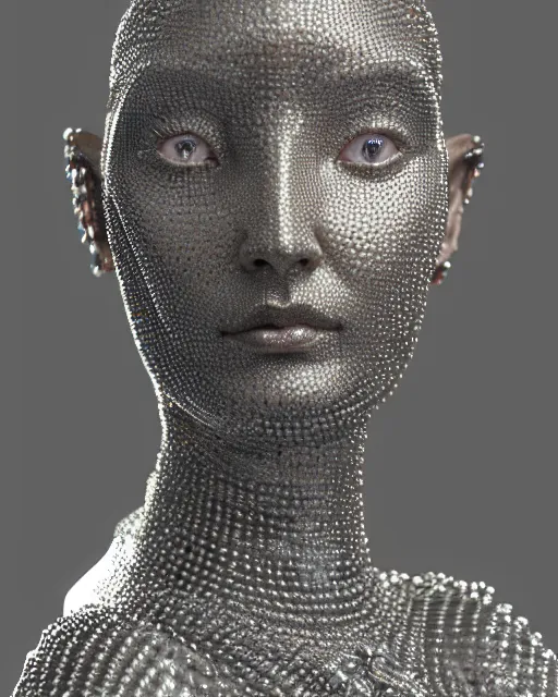 Image similar to a highly detailed metahuman 4 k close up render of an alien goddess bella hadid monument renaissance in iris van herpen dress schiaparelli in diamonds crystals swarovski and jewelry iridescent in style of alphonse mucha gustav klimt trending on artstation made in unreal engine 4