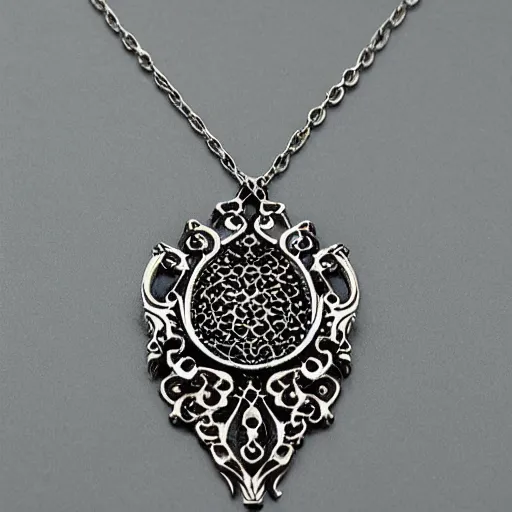 Image similar to necro artnouveau style necklace