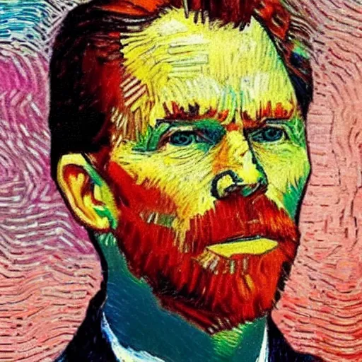 Image similar to mark rutte in the style of vincent van gogh