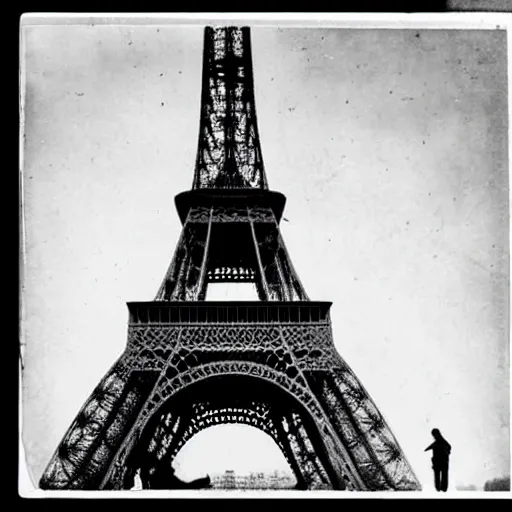 Prompt: vampires in the eiffel tower, 8 mm, 1 9 2 0 s