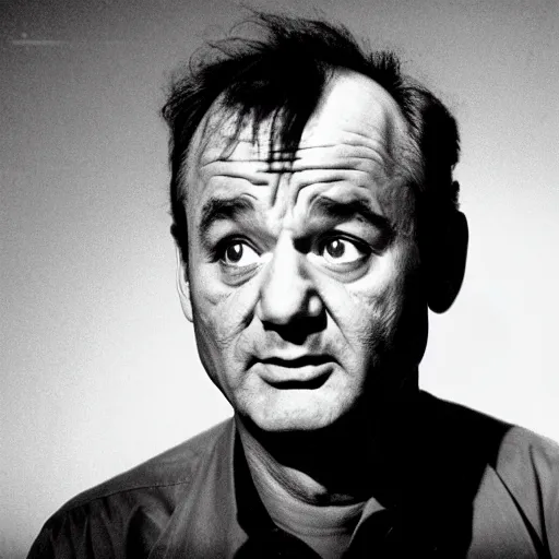 Prompt: bill murray in psycho ( 1 9 6 0 )