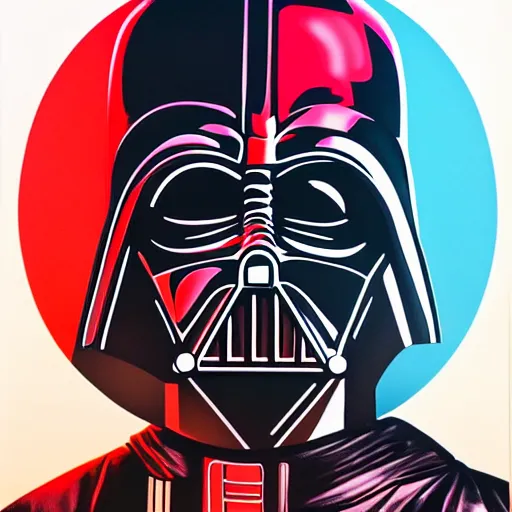 Image similar to Tristan Eaton, darth vader