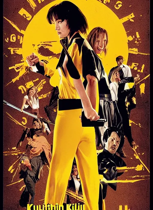 Image similar to movie poster, directed by quentin tarantino, in the movie kill bill