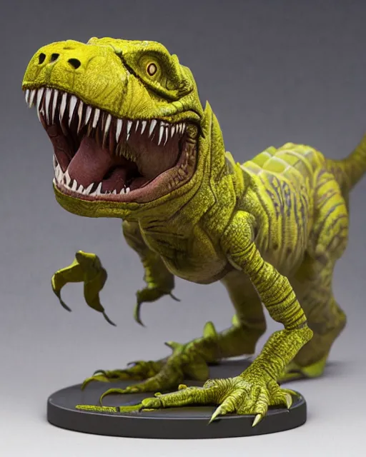 Prompt: Highly detailed Funko pop of T-Rex, unreal engine, fantasy art by Greg Rutkowski, Loish, Rhads, Makoto Shinkai and Lois van baarle, ilya kuvshinov, rossdraws global illumination, radiant light, detailed and intricate environment