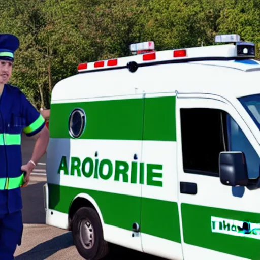 Image similar to anthropomorphic ambulance, high resolution photo