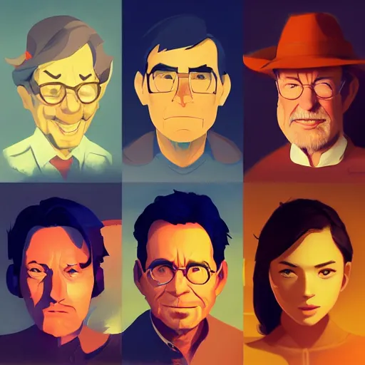 Image similar to face icon stylized minimalist steven spielberg, loftis, cory behance hd by jesper ejsing, by rhads, makoto shinkai and lois van baarle, ilya kuvshinov, rossdraws global illumination