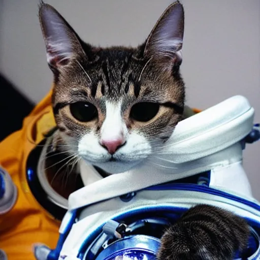 Image similar to cat in a astronaut suit