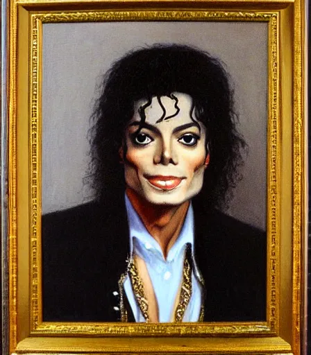 Image similar to portrait of michael jackson by ill cabot perry, high quality, high detail