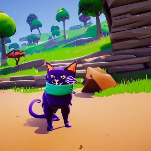 Image similar to a cat in Fortnite creative