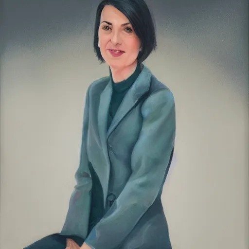 Image similar to maia sandu hyperrealistic, style of george stundentesti