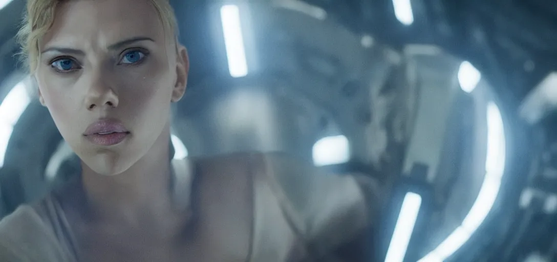 Image similar to still of scarlett johansson in star wars