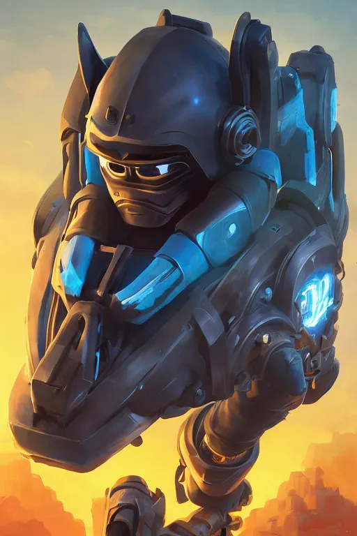 Image similar to epic mask helmet robot ninja portrait stylized as fornite style game design fanart by concept artist gervasio canda, behance hd by jesper ejsing, by rhads, makoto shinkai and lois van baarle, ilya kuvshinov, rossdraws global illumination radiating a glowing aura global illumination ray tracing hdr render in unreal engine 5