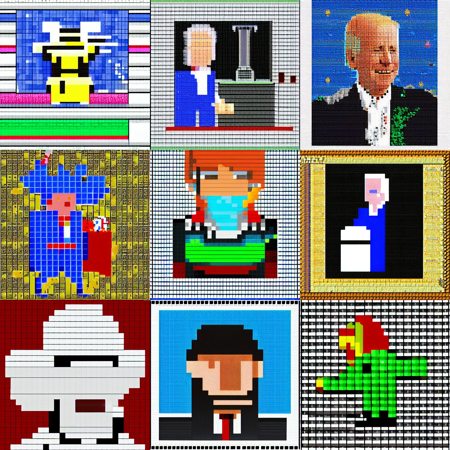Prompt: Biden as nft smb pixel art