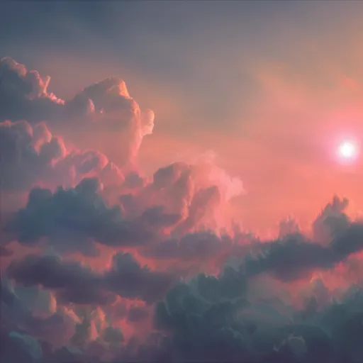 Prompt: mundane bloom sunset clouds red detailed matte painting 8k resolution concept art minimalistic