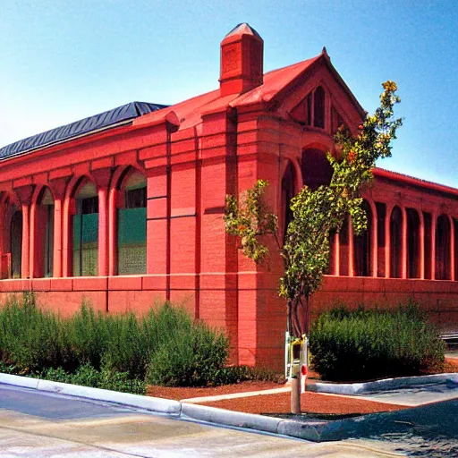 Prompt: boise train depot as designed by luis barragan