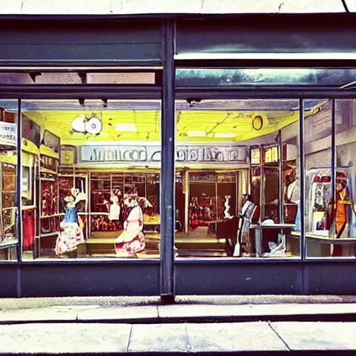 Prompt: 35 mm film, Rock band playing in the vintage store window of the 60s, vintage showcase of the 60s, people stop looking at that showcase of the 60s, London comercial street of the 60s, by Alexander Jasson, CGI, Render, photorealistic, Unreal engine 5 -W 1024