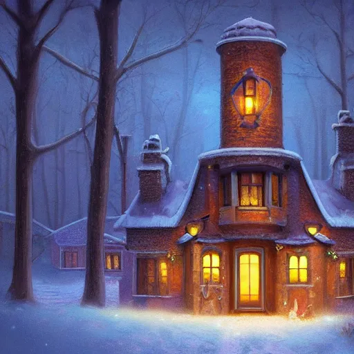 Prompt: a house chimney, magical atmosphere, trending on artstation, 30mm, by Evgeny Lushpin trending on ArtStation, deviantart, high detail, stylized portrait