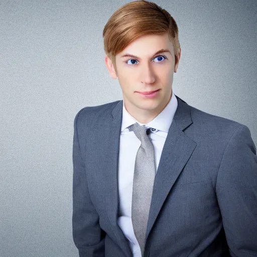 Prompt: angelic Blue eyed blond young man, corporate portait, headshot, profile