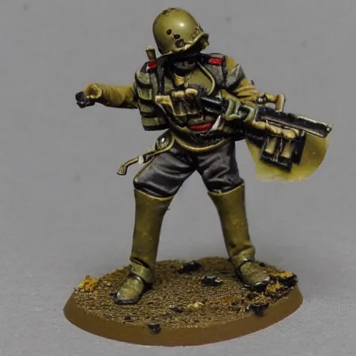 Image similar to an ecstatic Death Korps of Kreig soldier