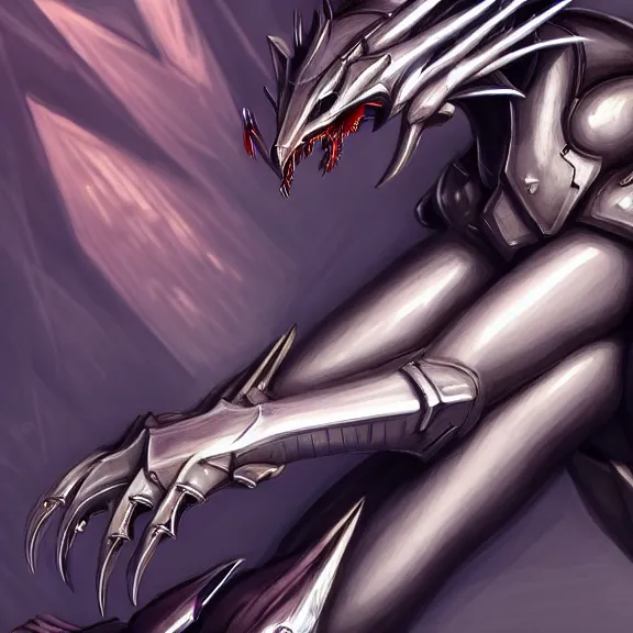 Image similar to very close up foot pov shot, detailed foot shot, feet art, hyperdetailed elegant beautiful stunning hot anthropomorphic mecha female dragon giantess showing detailed sharp dragon feet to camera, furry paw art, anthro paw art, sharp claws, sharp silver armor, elegant legs, warframe destiny fanart, giantess art, dragon paws, furaffinity, octane