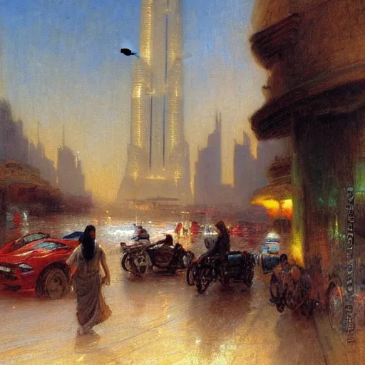 Image similar to gta : dubai, by gaston bussiere