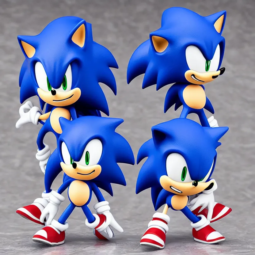 Prompt: nendroid figure of sonic the hedgehog, high quality, made by good smile company