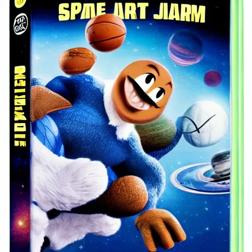 Prompt: Space Jam DVD, realistic, photo, 8k -820