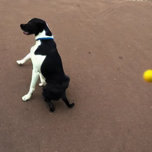 Prompt: dog playing darts