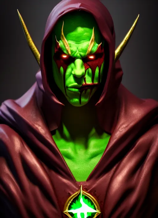 Image similar to hyper realistic character portrait of spawn comic hero in style of magic the gathering and the matric, hellpunk, 8 k unreal engine render, photorealistic, rule of thirds, cinematic, zbrush cg society illustration