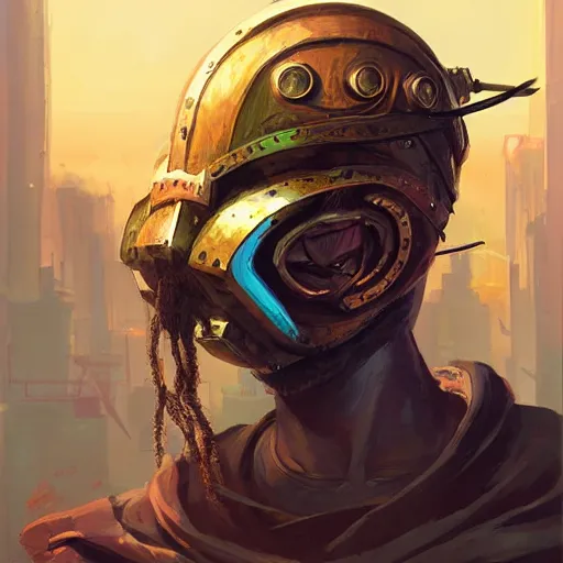 Image similar to cyberpunk viking helmet mask warrior goddess robot ninja fantasy, art gta 5 cover, official fanart behance hd artstation by jesper ejsing, by rhads, makoto shinkai and lois van baarle, ilya kuvshinov, ossdraws