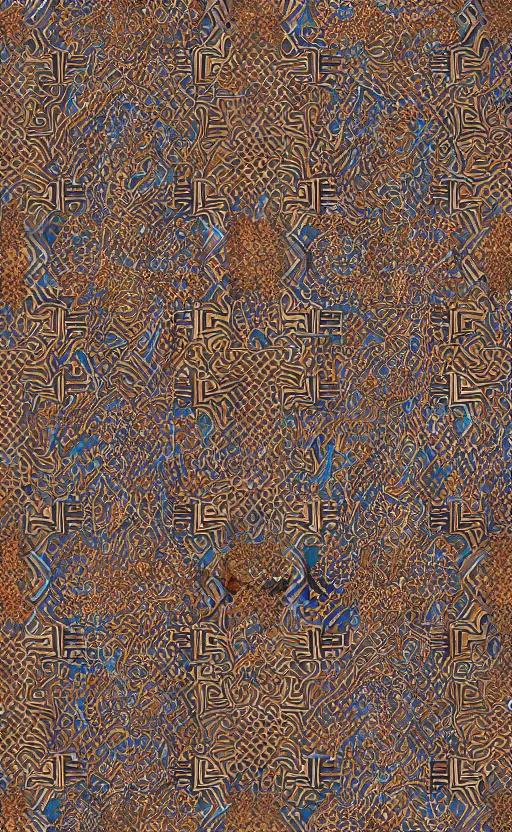 Image similar to intricate geometrical futurists ornamental pattern rapport, beautiful metallic accents, elegant, pattern, full page illustration, oil on canvas, 8k