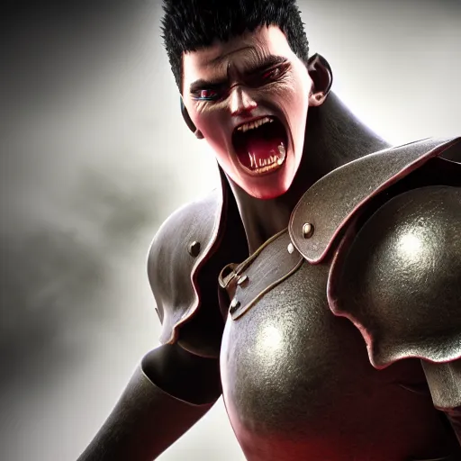 Prompt: guts from berserk, unreal engine 5, photorealistic