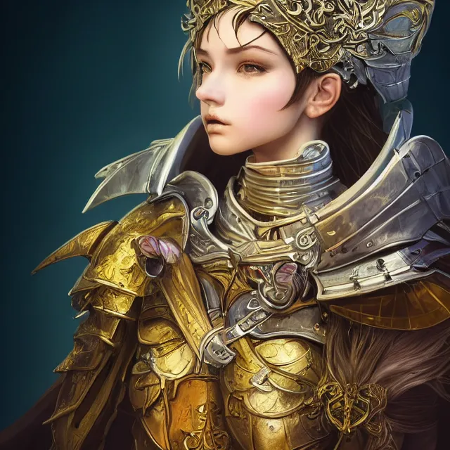 Prompt: studio portrait of lawful good colorful female holy knight paladin as absurdly beautiful, elegant, young sensual pretty woman, ultrafine hyperrealistic detailed face illustration by kim jung gi, irakli nadar, intricate linework, sharp focus, bright colors, matte, octopath traveler, final fantasy, unreal engine highly rendered, global illumination, radiant light, intricate environment