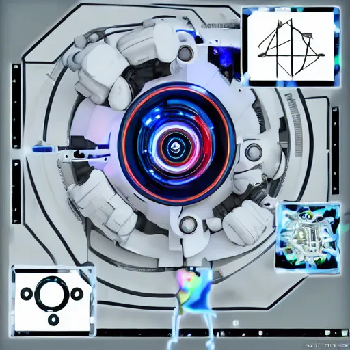 Prompt: core i 9 inside robot, spirits, spell, magical, digital art, trending on instagram, 4 k