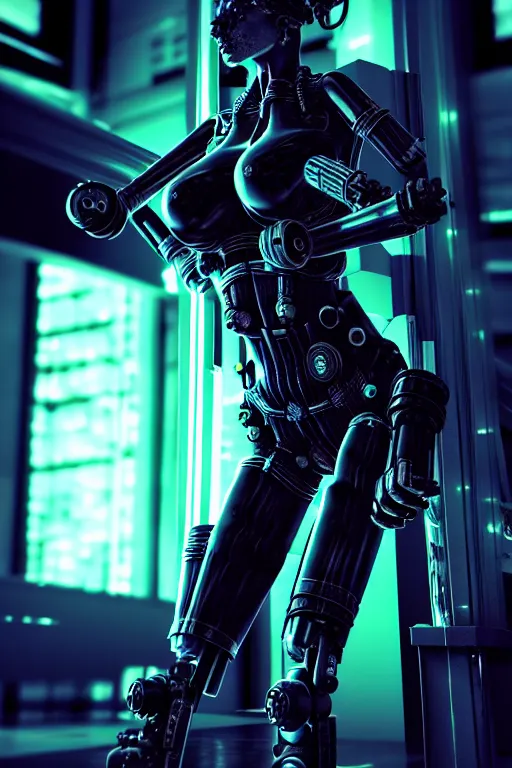 Prompt: cyberpunk day, abstract black oil, gear mecha, beautiful woman body, detailed acrylic, grunge, intricate complexity, rendered in unreal engine