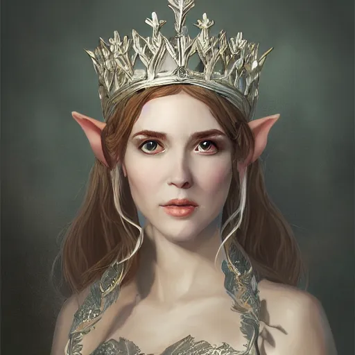 Prompt: A full-length portrait of a beautiful and elegant young elf queen， full of details, matte painting, concept art, smooth, by Ina Wong ，trending on cgsociety and artstation，8kHDR，light effect，-H 768