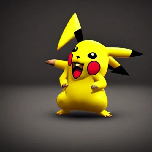 Image similar to an angry pikachu, realistic