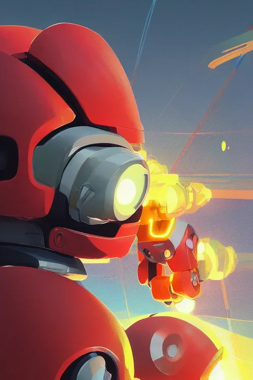 Image similar to metabots medabots medarotto medarot robot minimalist comics helmet mask neon cybereye, behance hd by jesper ejsing, by rhads, makoto shinkai and lois van baarle, ilya kuvshinov, rossdraws global illumination ray tracing hdr radiating a glowing aura