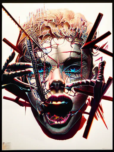 Image similar to a dream divided by zero : : hyperreal surrealism hypermaximal symbolism, paranoid critical method, glitchcore : : by artgerm, nychos, yoji shinkawa, todd mcfarlane — c 1 5