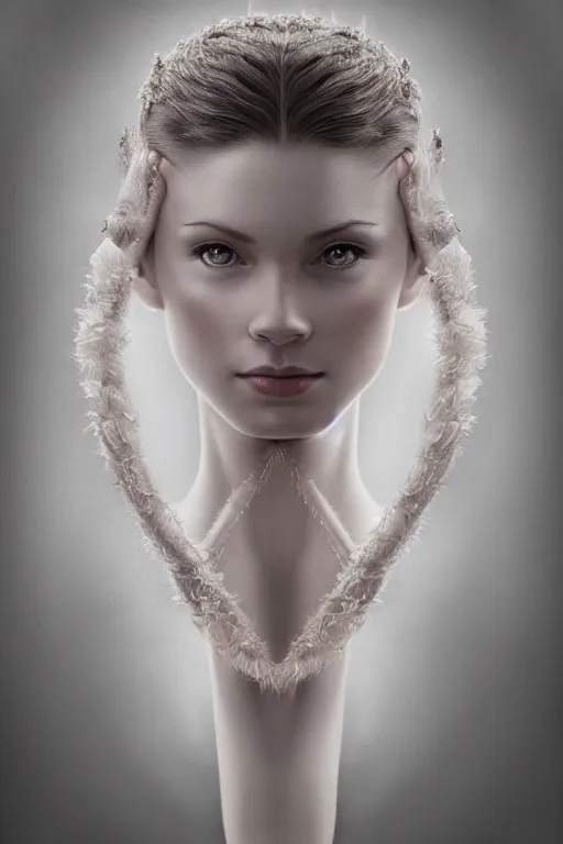 Image similar to hyperrealistic photography of a highly detailed and symmetrical gorgeous nordic female ballerina in the style of vargas and wlop, highly detailed, face symmetry, highly realistic hands, masterpiece, award - winning, sharp focus, intricate concept art, ambient lighting, 8 k, artstation