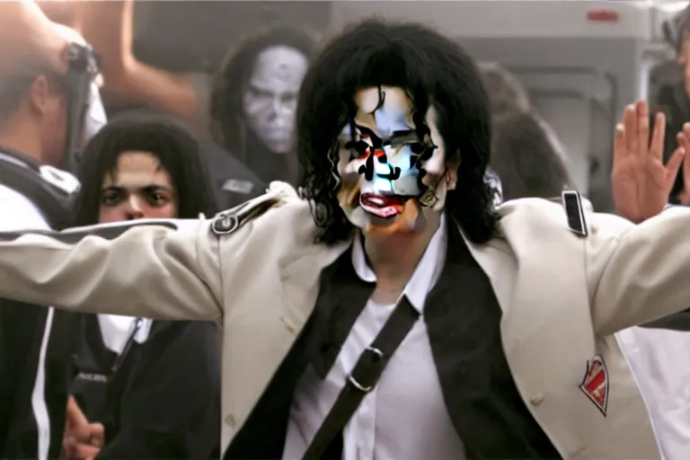 Image similar to Michael Jackson 2009 in a stretcher leading to ambulance ultra realistic, 4K, movie still, UHD, sharp, cinematic