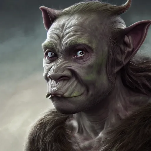 Image similar to a detailed portrait of a child orc boy, fantasy art illustration, incredibly highly detailed and realistic, 8 k, sharp focus